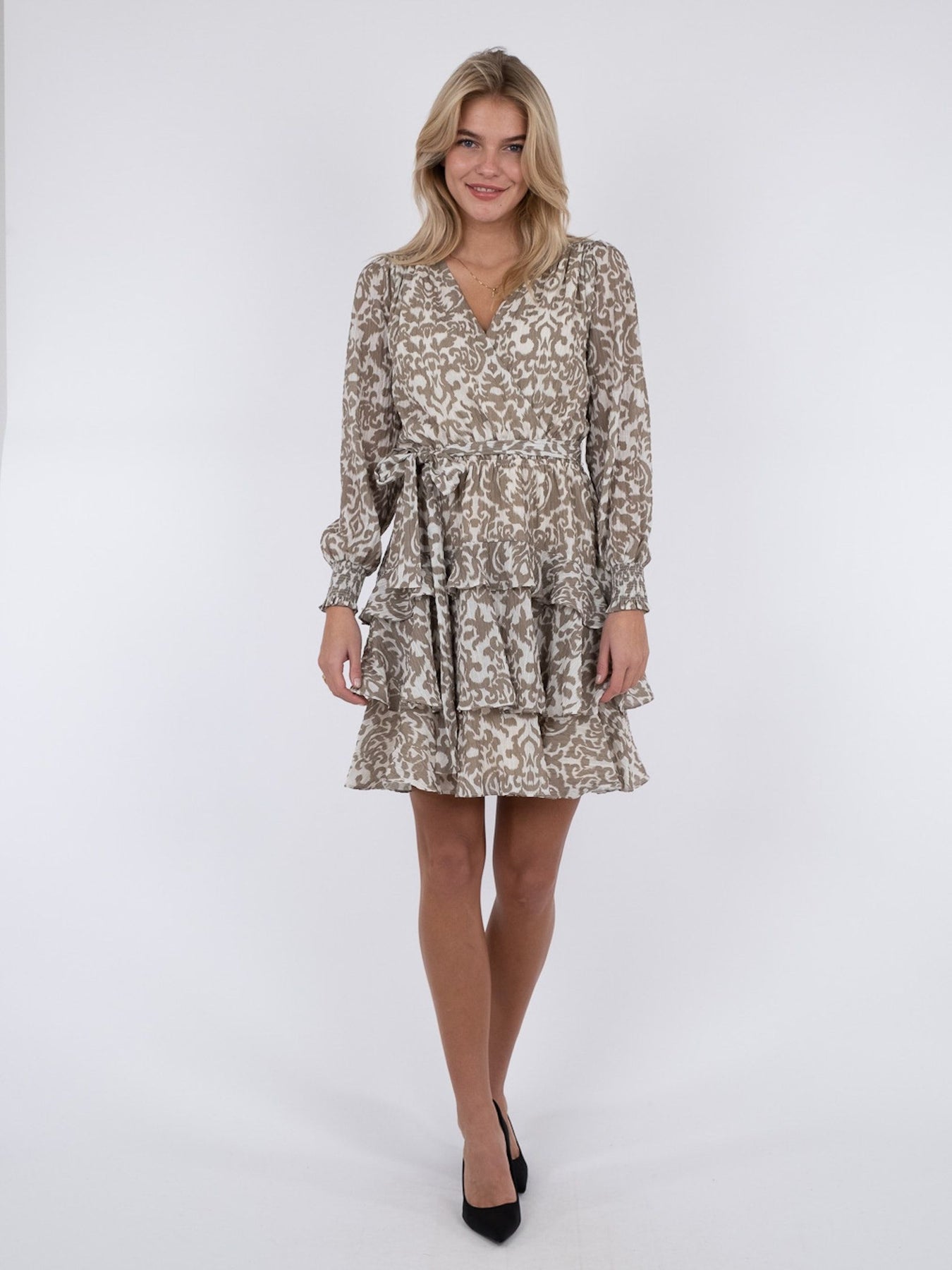 Dennie Abstract Dress - Camel
