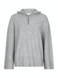 Nevena Solid Knit Blouse - Grey Melange