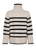 Fanning Stripe Knit Blouse - Sand