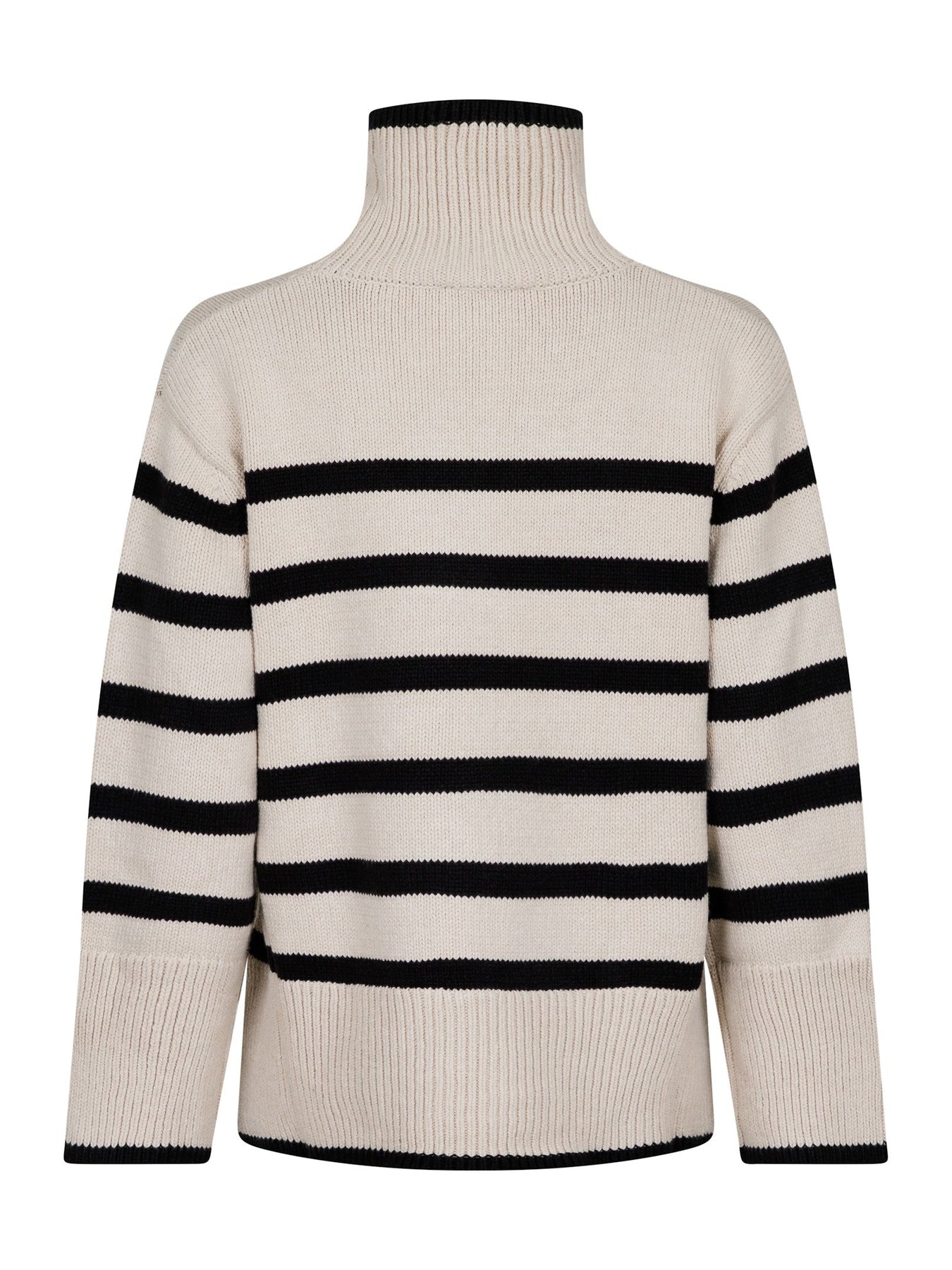 Fanning Stripe Knit Blouse - Sand