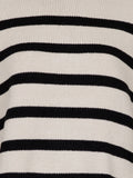 Fanning Stripe Knit Blouse - Sand