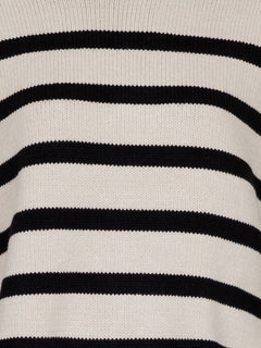Fanning Stripe Knit Blouse - Sand