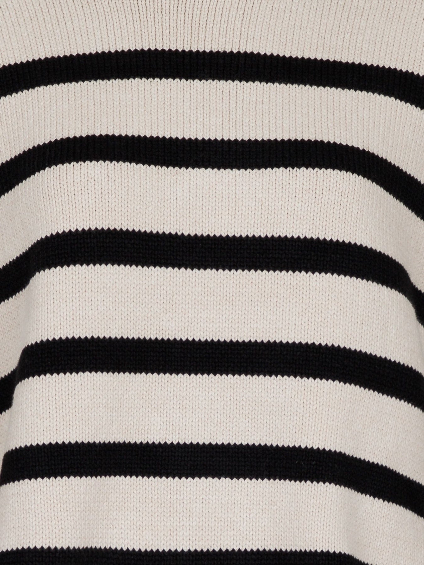 Fanning Stripe Knit Blouse - Sand