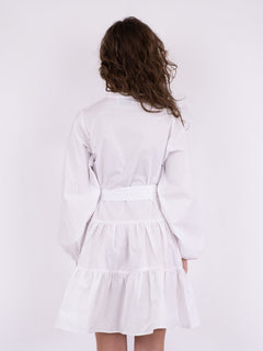 Debbie Poplin Dress - White