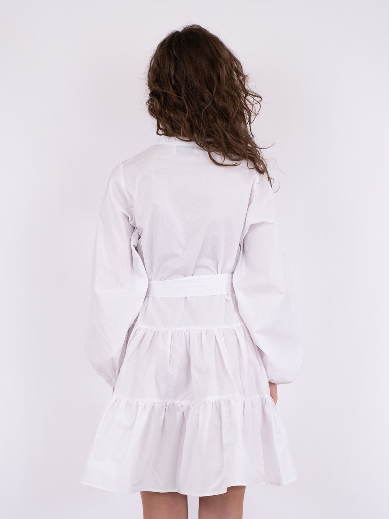 Debbie Poplin Dress - White