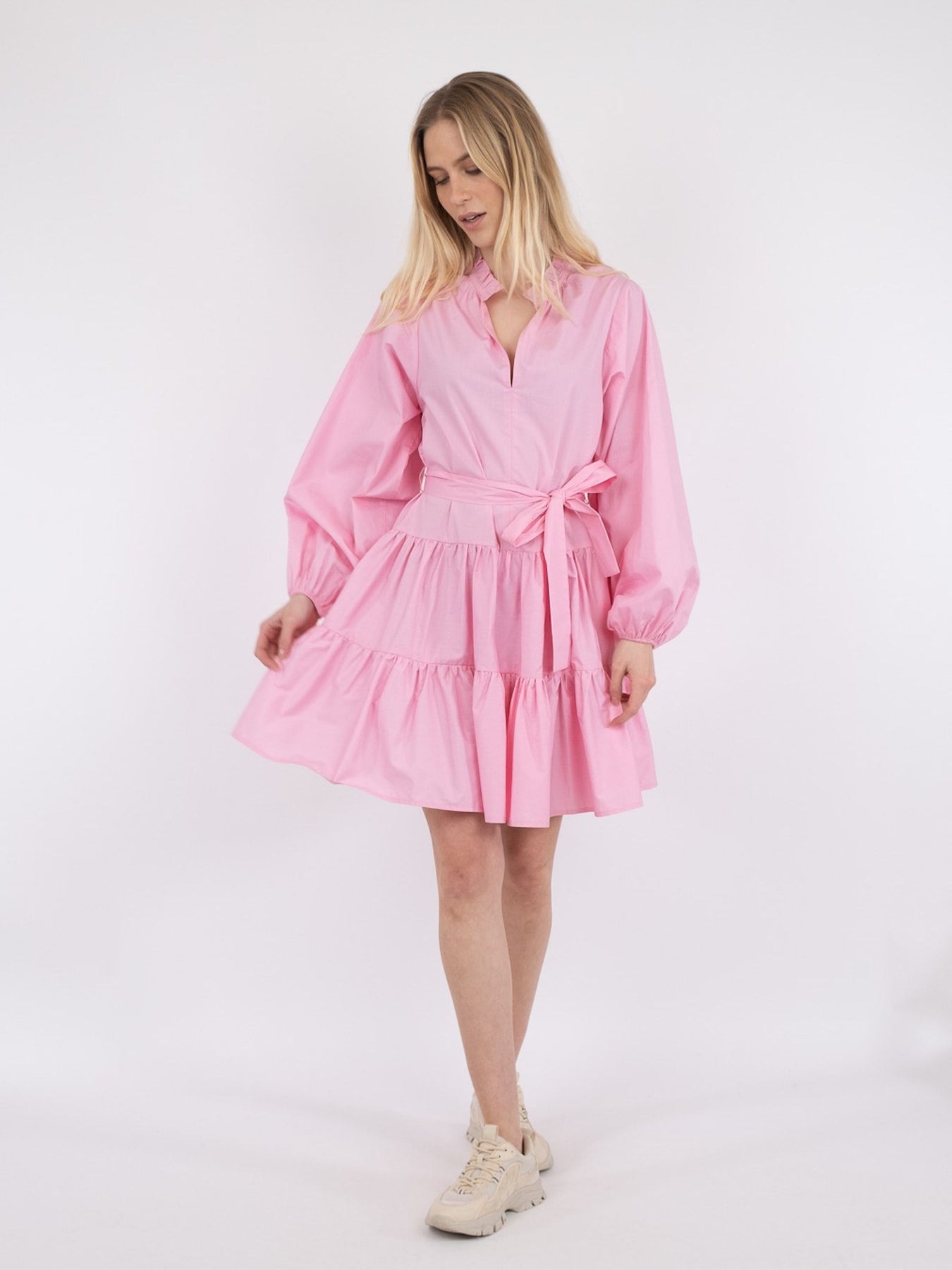 Debbie Poplin Dress - Rose