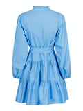 Debbie Poplin Dress - Sky Blue