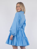 Debbie Poplin Dress - Sky Blue