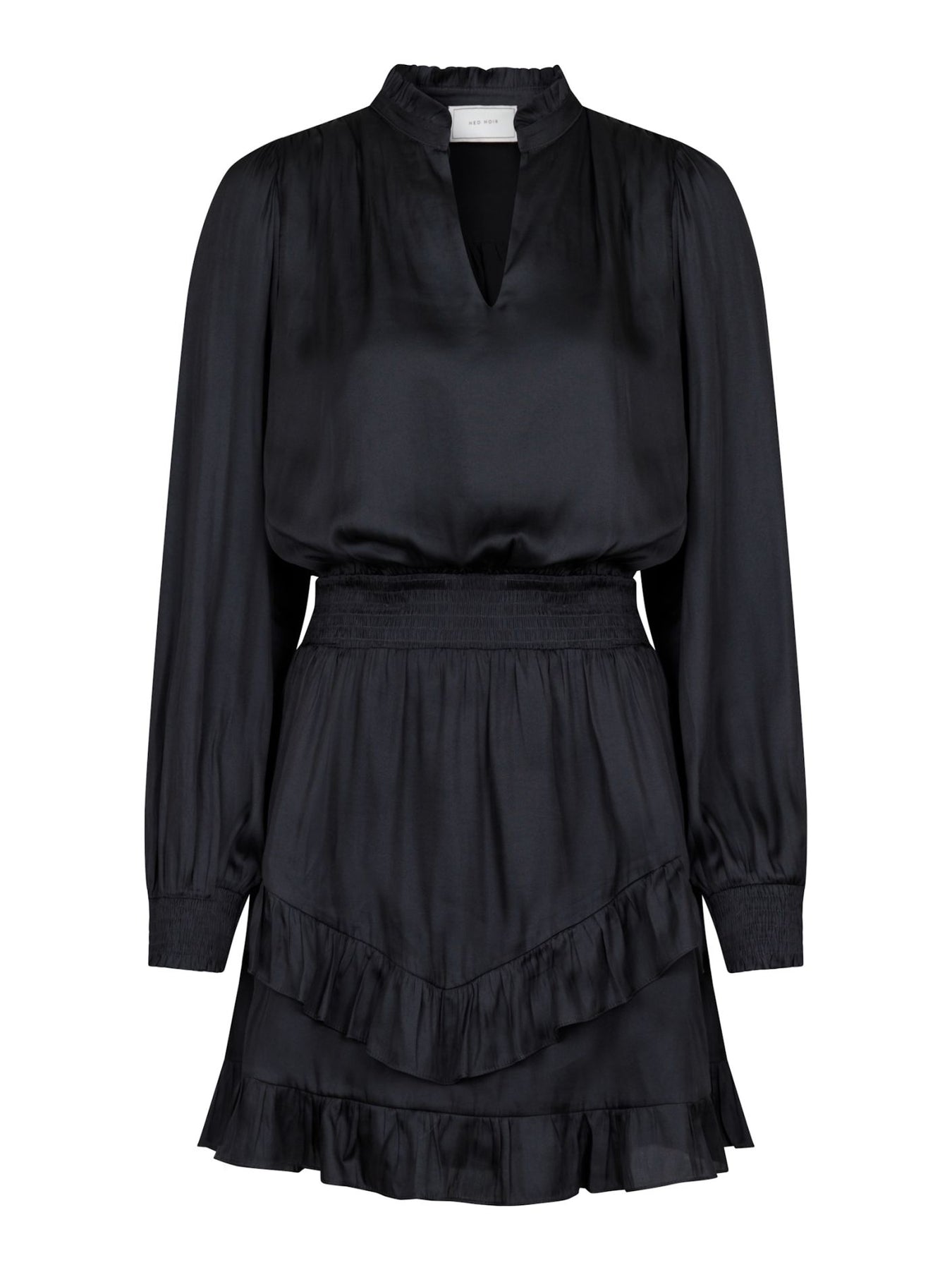 Porto Satin Dress - Black