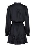 Porto Satin Dress - Black