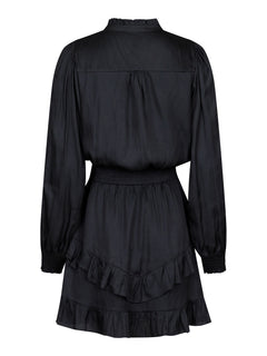 Porto Satin Dress - Black