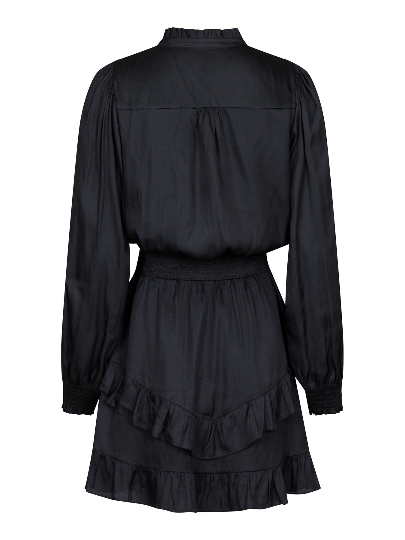 Porto Satin Dress - Black