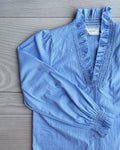 Brielle Stripe Shirt - Light Blue