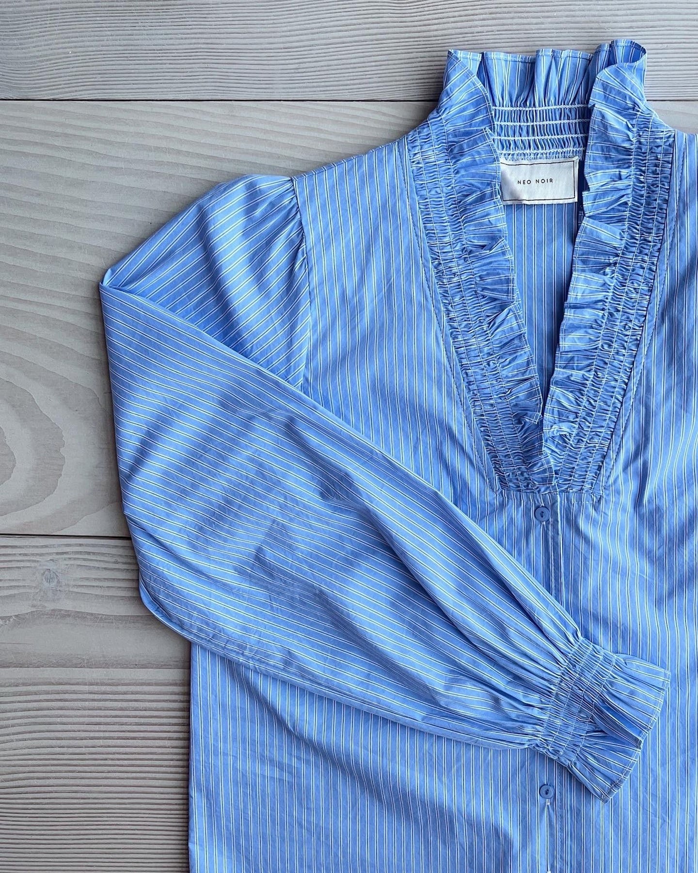 Brielle Stripe Shirt - Light Blue