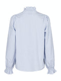 Brielle Stripe Shirt - White/Light Blue