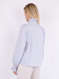 Brielle Stripe Shirt - White/Light Blue