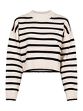 Rebekka Stripe Knit Blouse - Sand