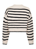 Rebekka Stripe Knit Blouse - Sand