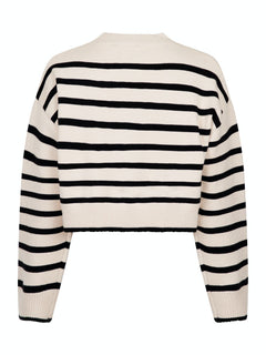 Rebekka Stripe Knit Blouse - Sand
