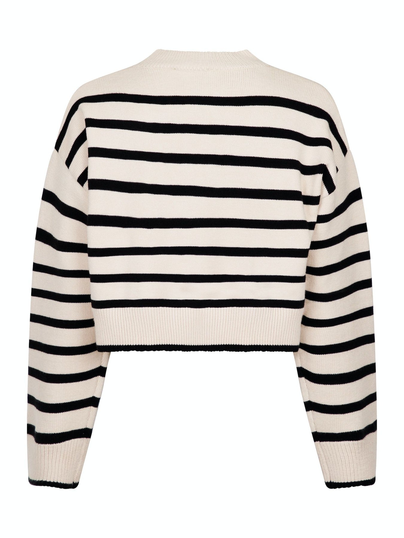 Rebekka Stripe Knit Blouse - Sand