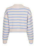 Rebekka Stripe Knit Blouse - Sand/Light Blue