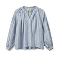Safi Striped Linen Shirt - Cashmere Blue