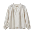 Safi Striped Linen Shirt - Ecru
