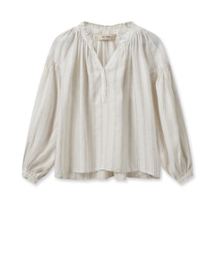 Safi Striped Linen Shirt - Ecru