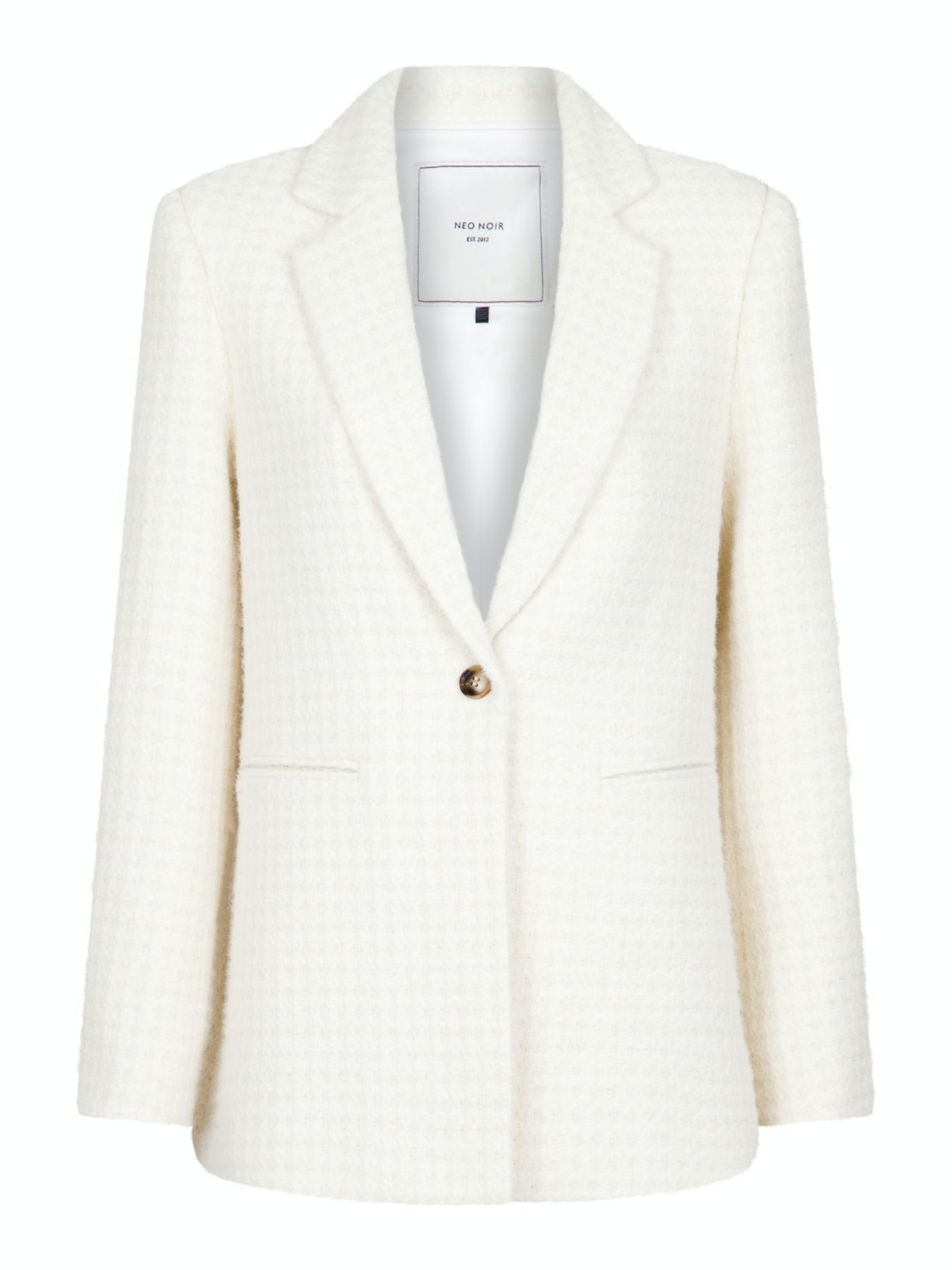 Avery Check Boucle Blazer - Off White
