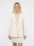 Avery Check Boucle Blazer - Off White