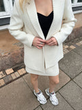 Avery Check Boucle Blazer - Off White