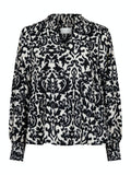 Stone Abstract Blouse - Black