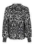 Stone Abstract Blouse - Black