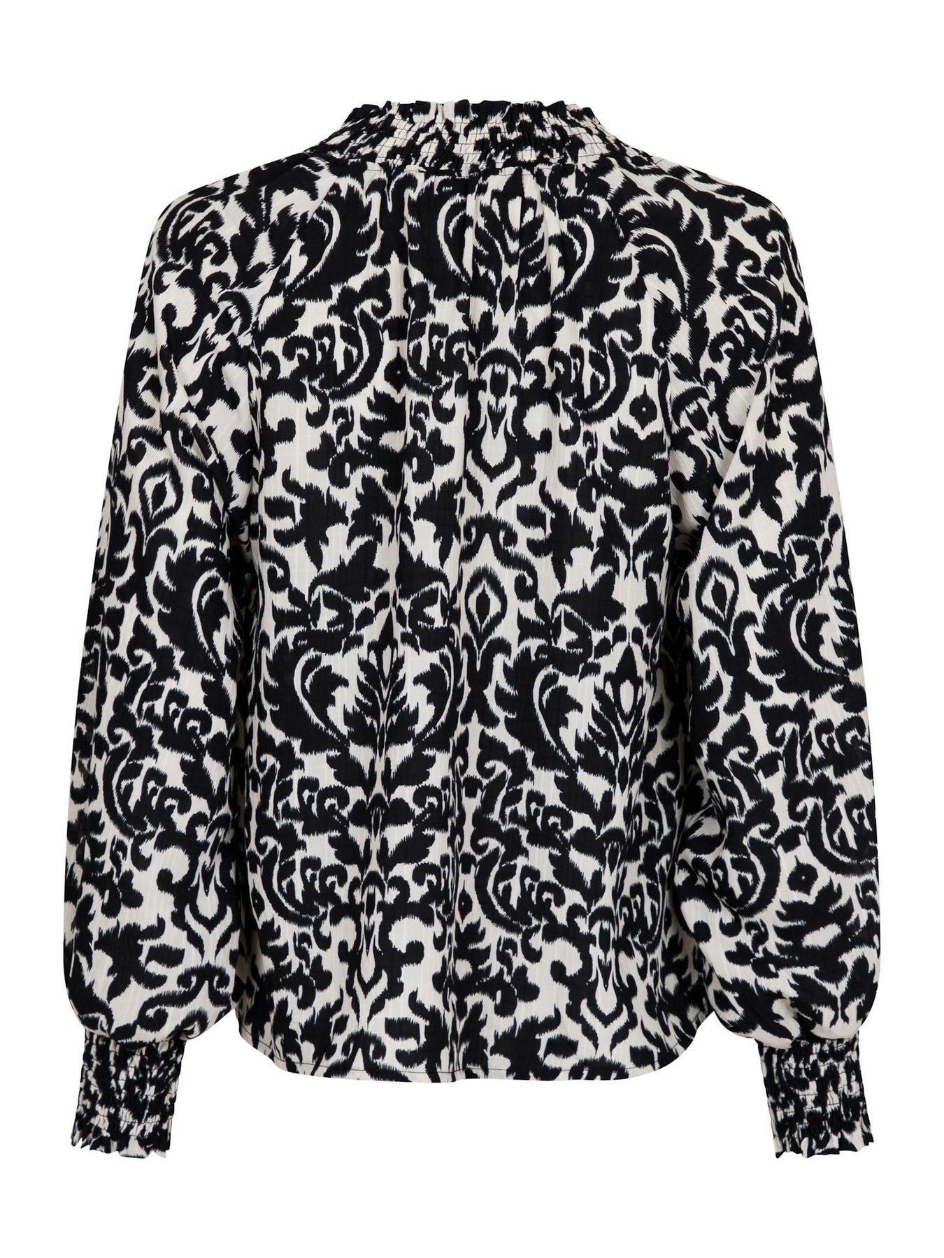 Stone Abstract Blouse - Black