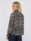 Stone Abstract Blouse - Black