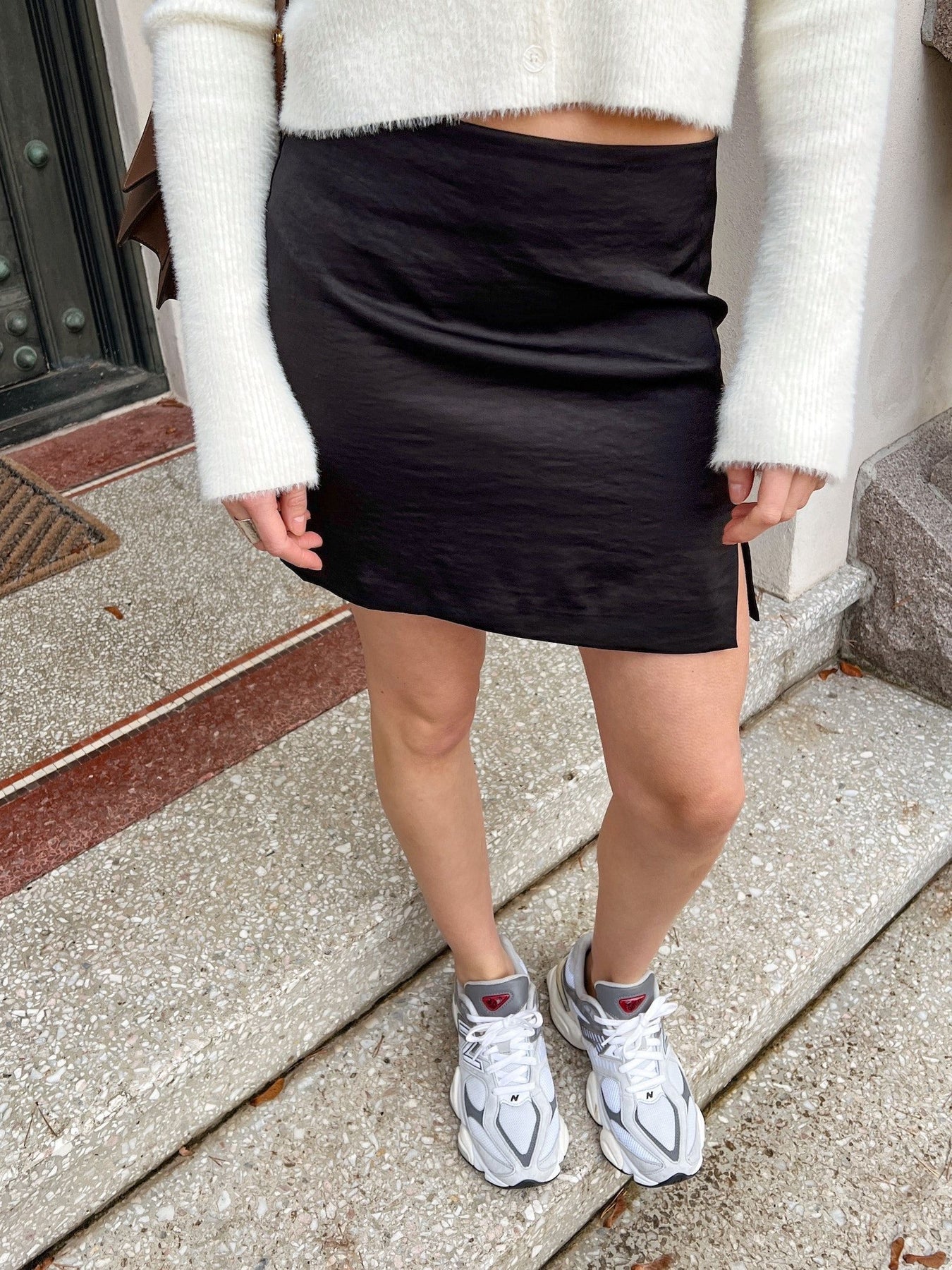 Missa Heavy Sateen Skirt - Black