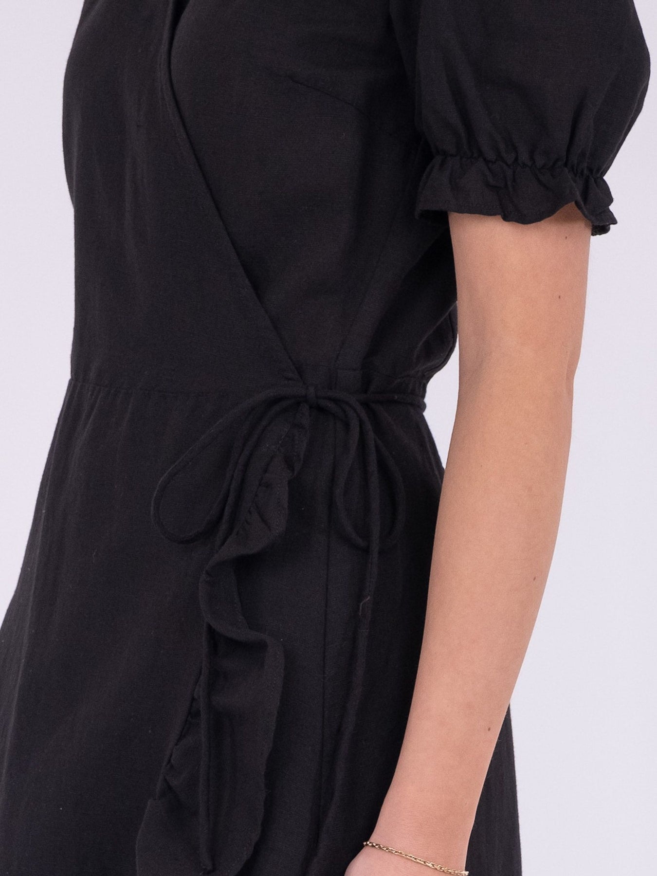 Marietta Linen Dress - Black