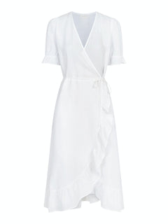 Marietta Linen Dress - White