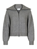 Masja Heavy Knit Cardigan - Grey Melange