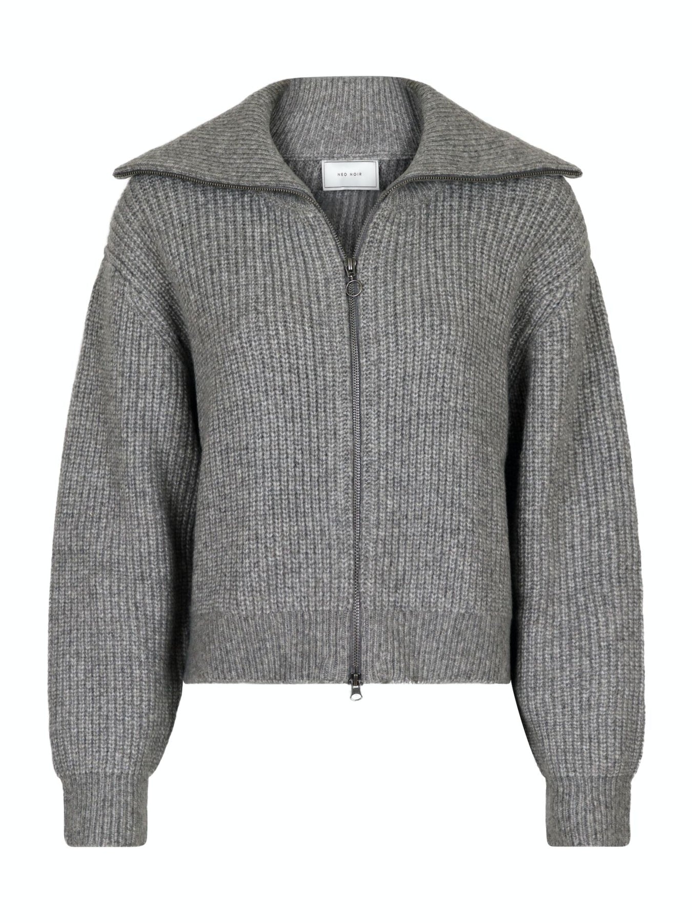 Masja Heavy Knit Cardigan - Grey Melange