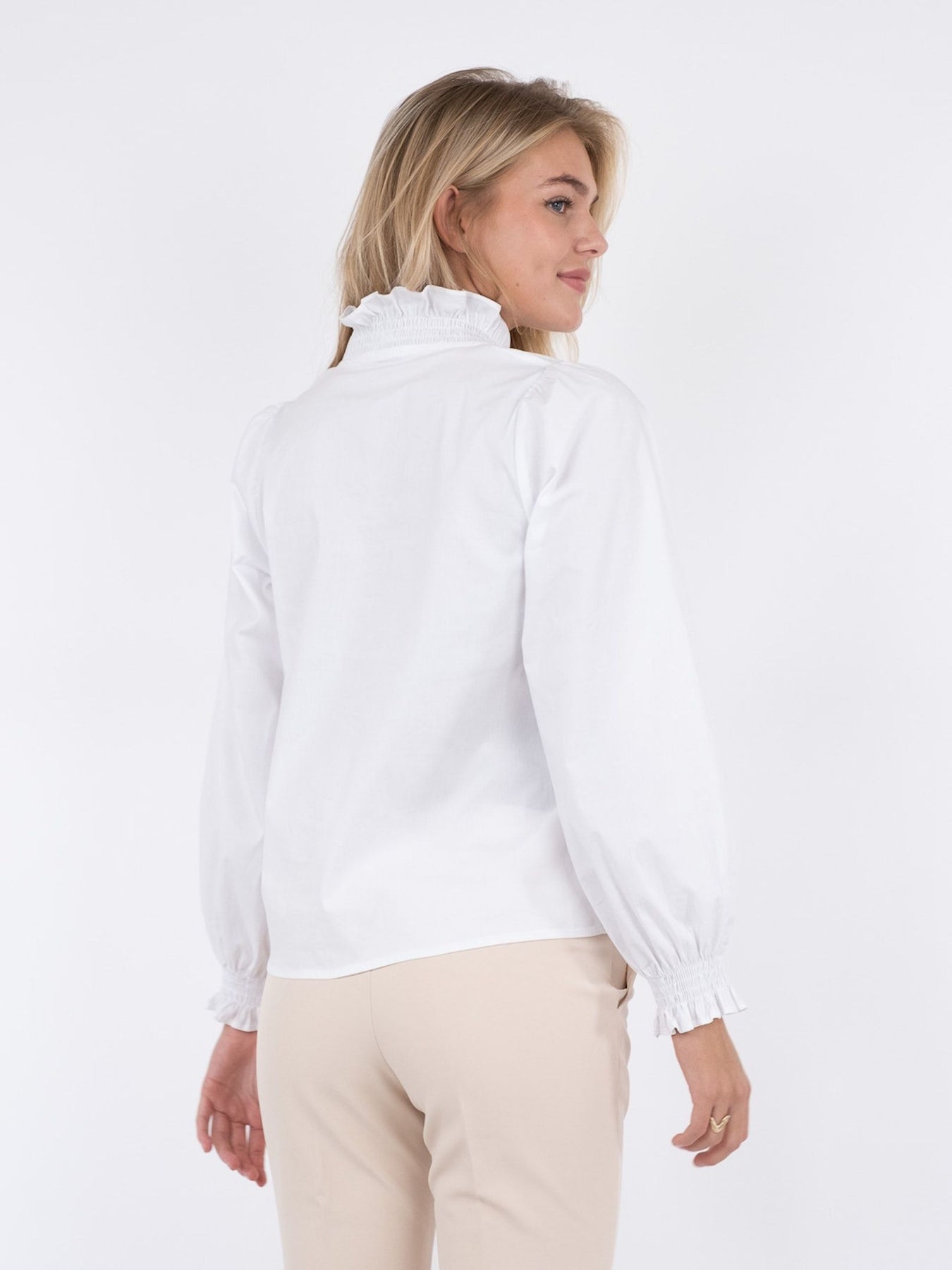 Brielle Solid Shirt - White