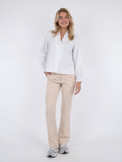 Brielle Solid Shirt - White