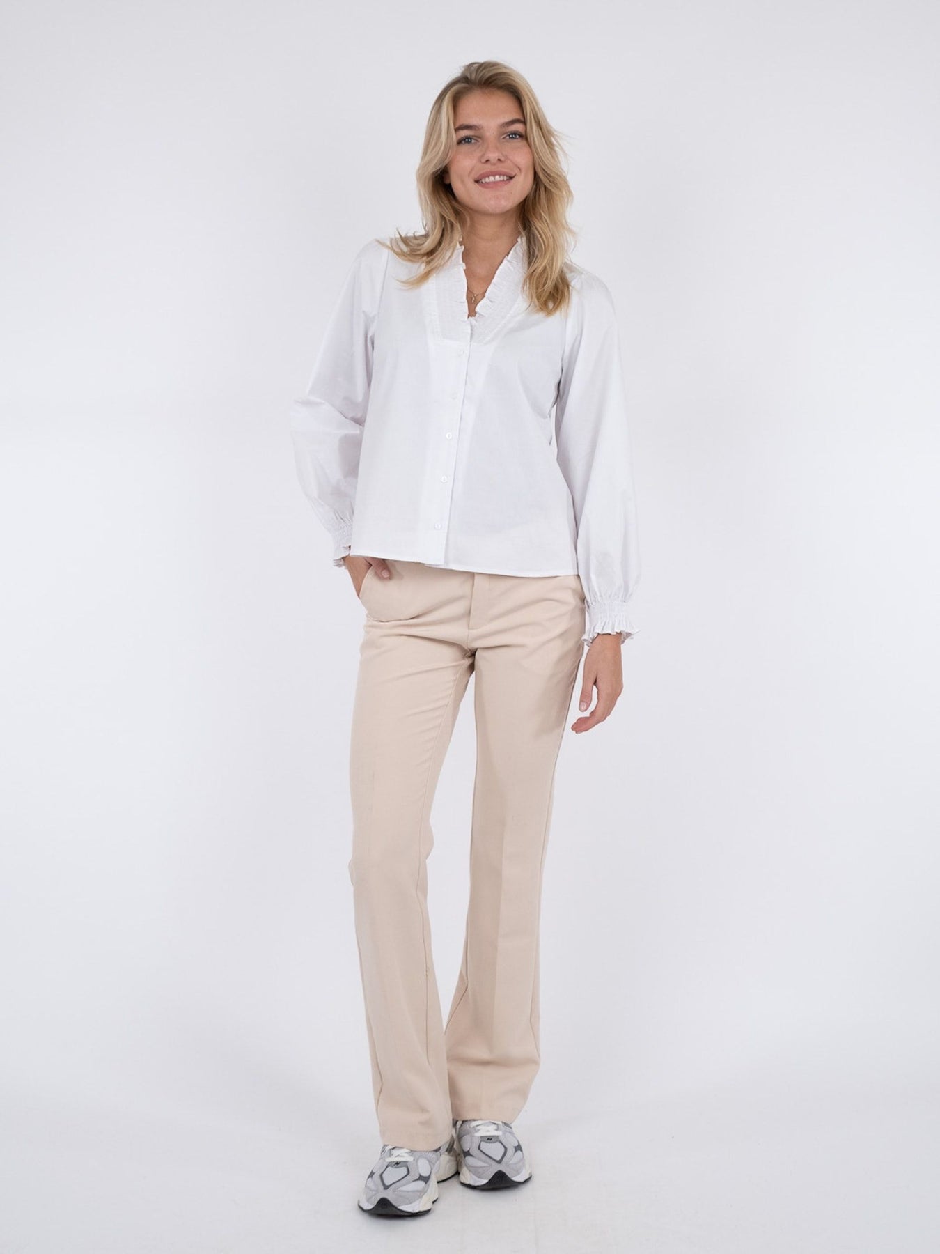 Brielle Solid Shirt - White