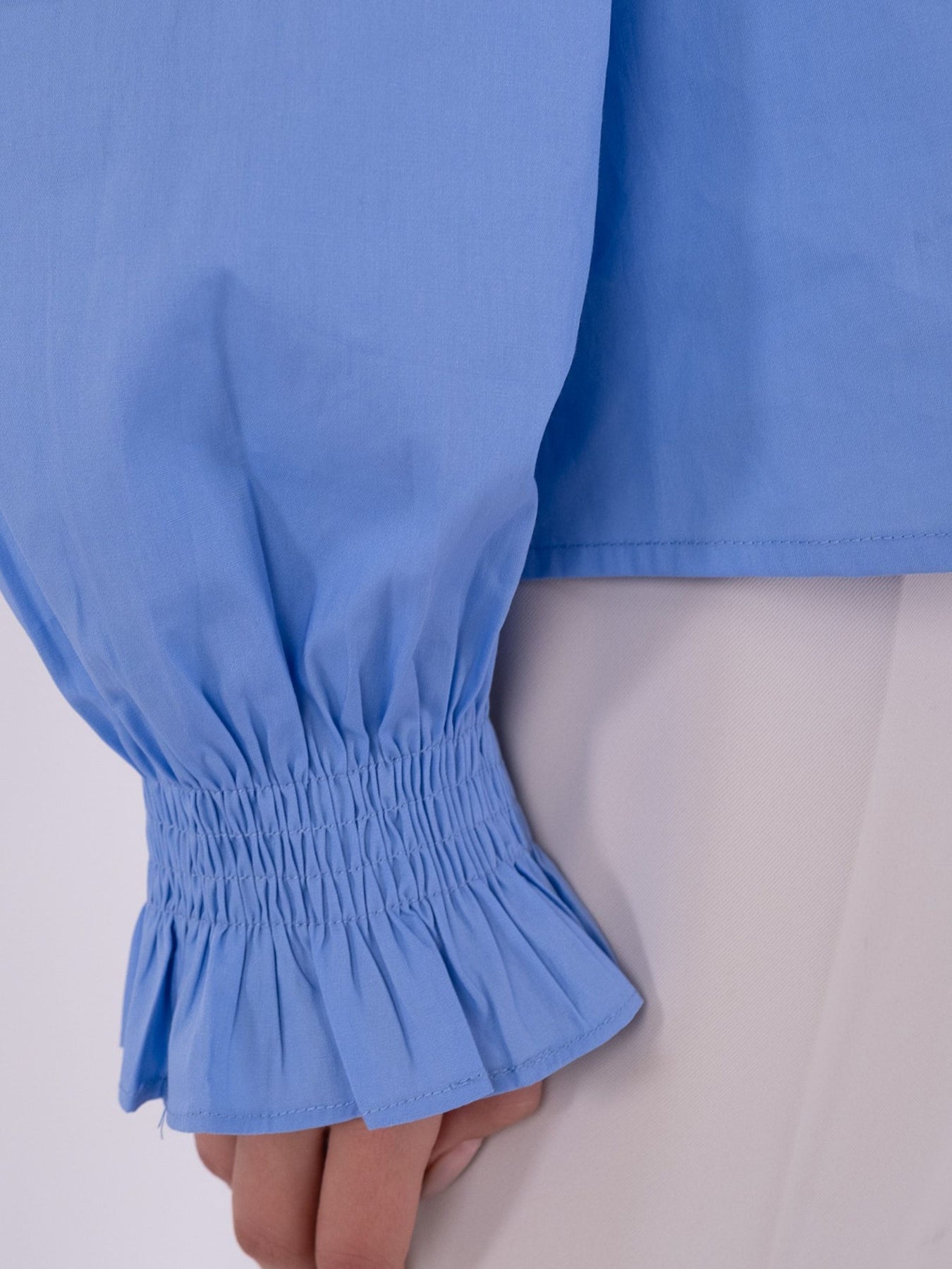 Brielle Solid Shirt - Sky Blue