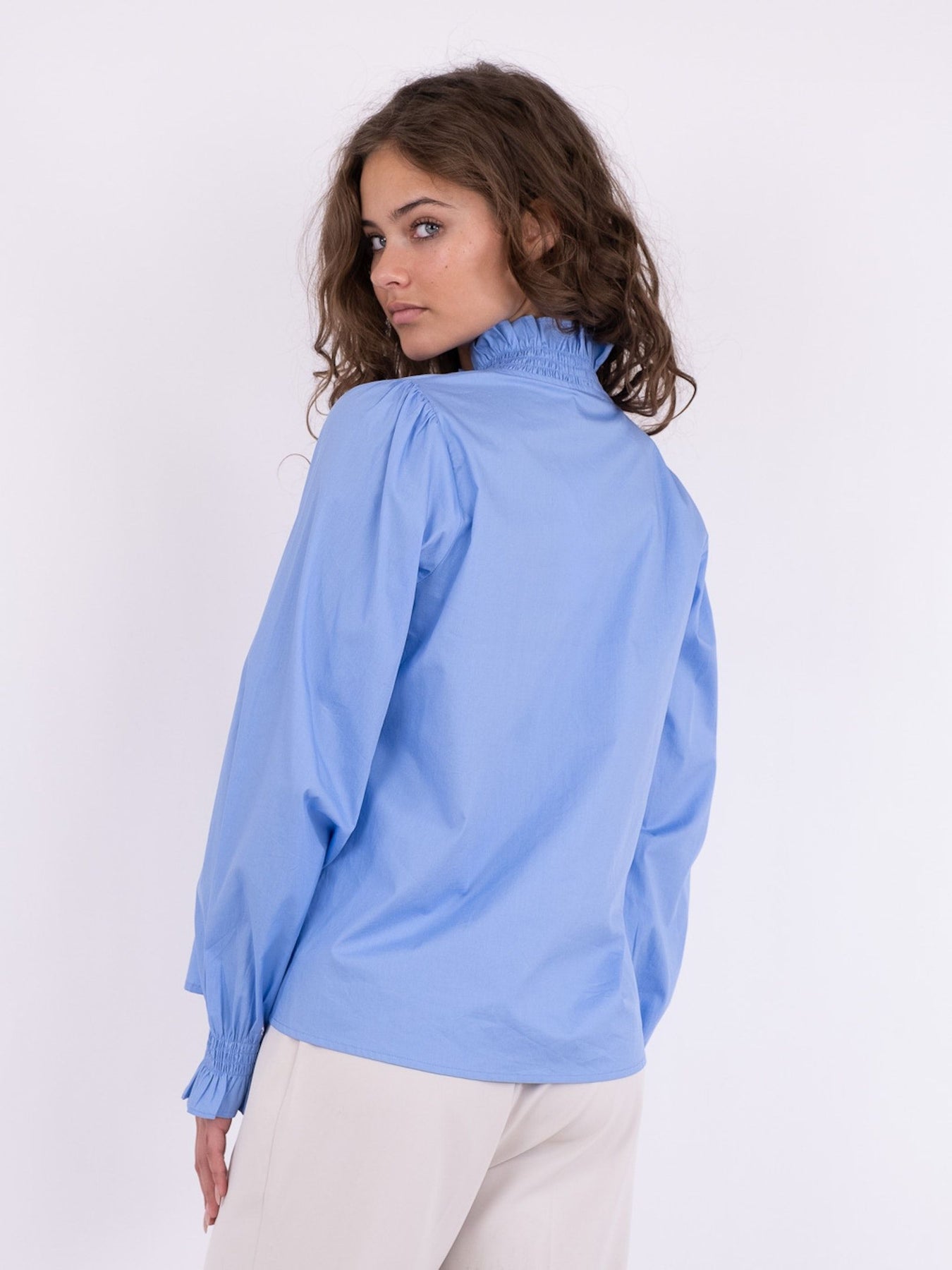 Brielle Solid Shirt - Sky Blue