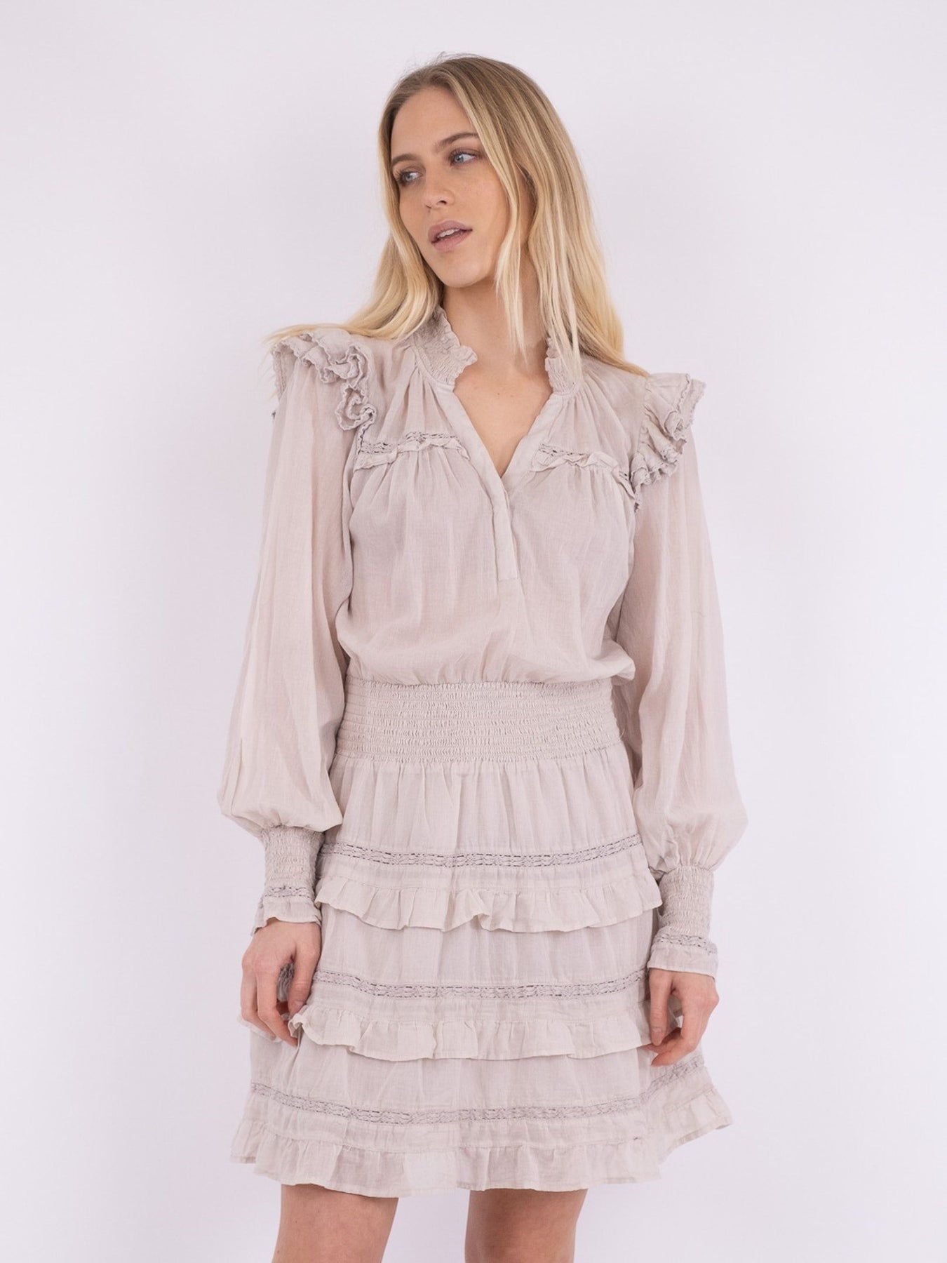 Piano S Voile Dress - Ivory