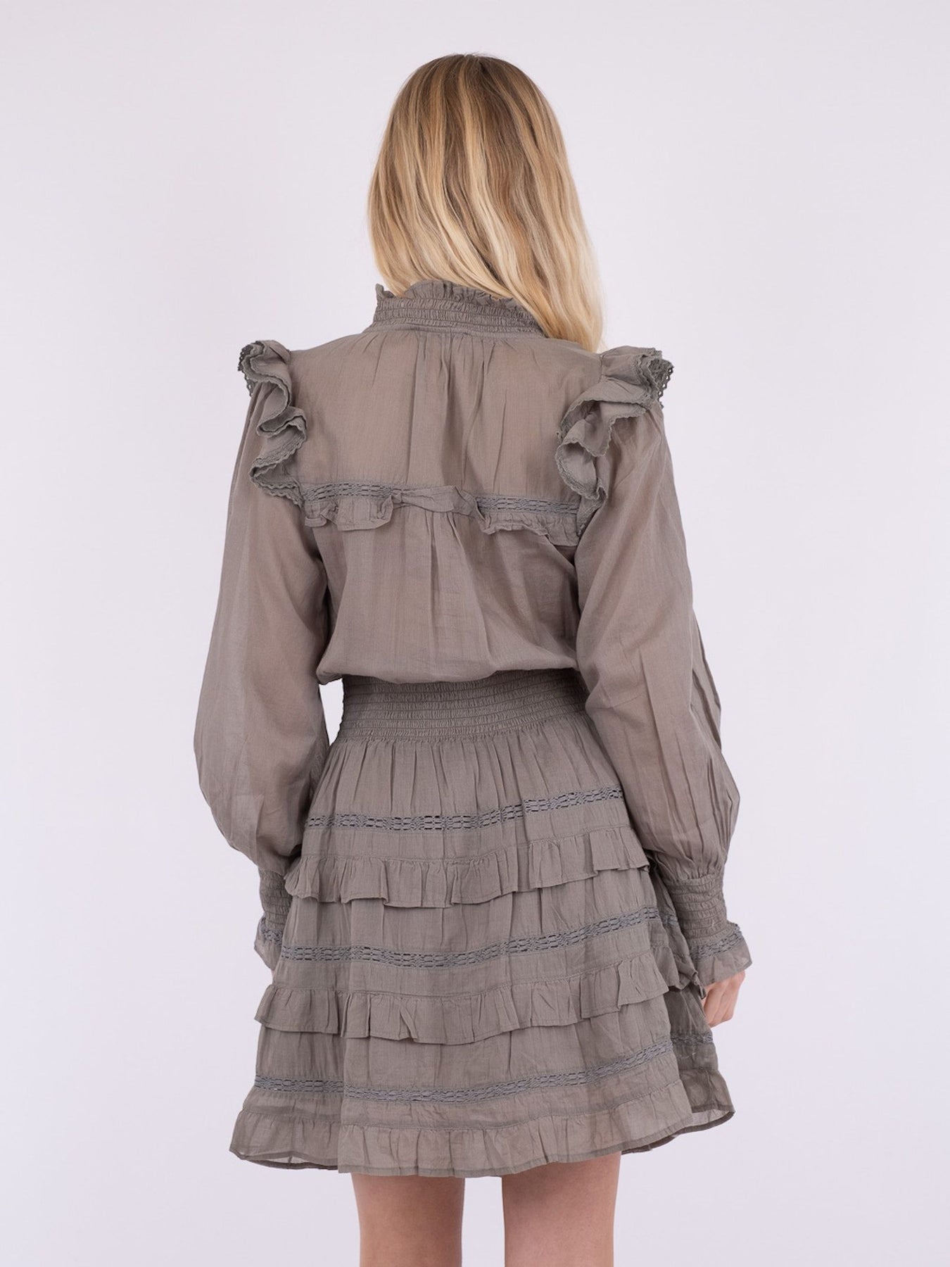 Piano S Voile Dress - Smoke Green