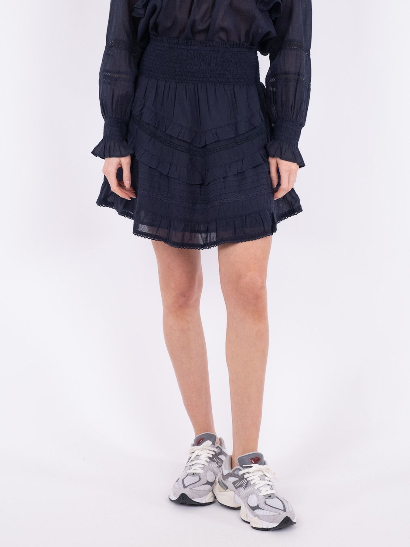 Donna S Voile Skirt - Navy
