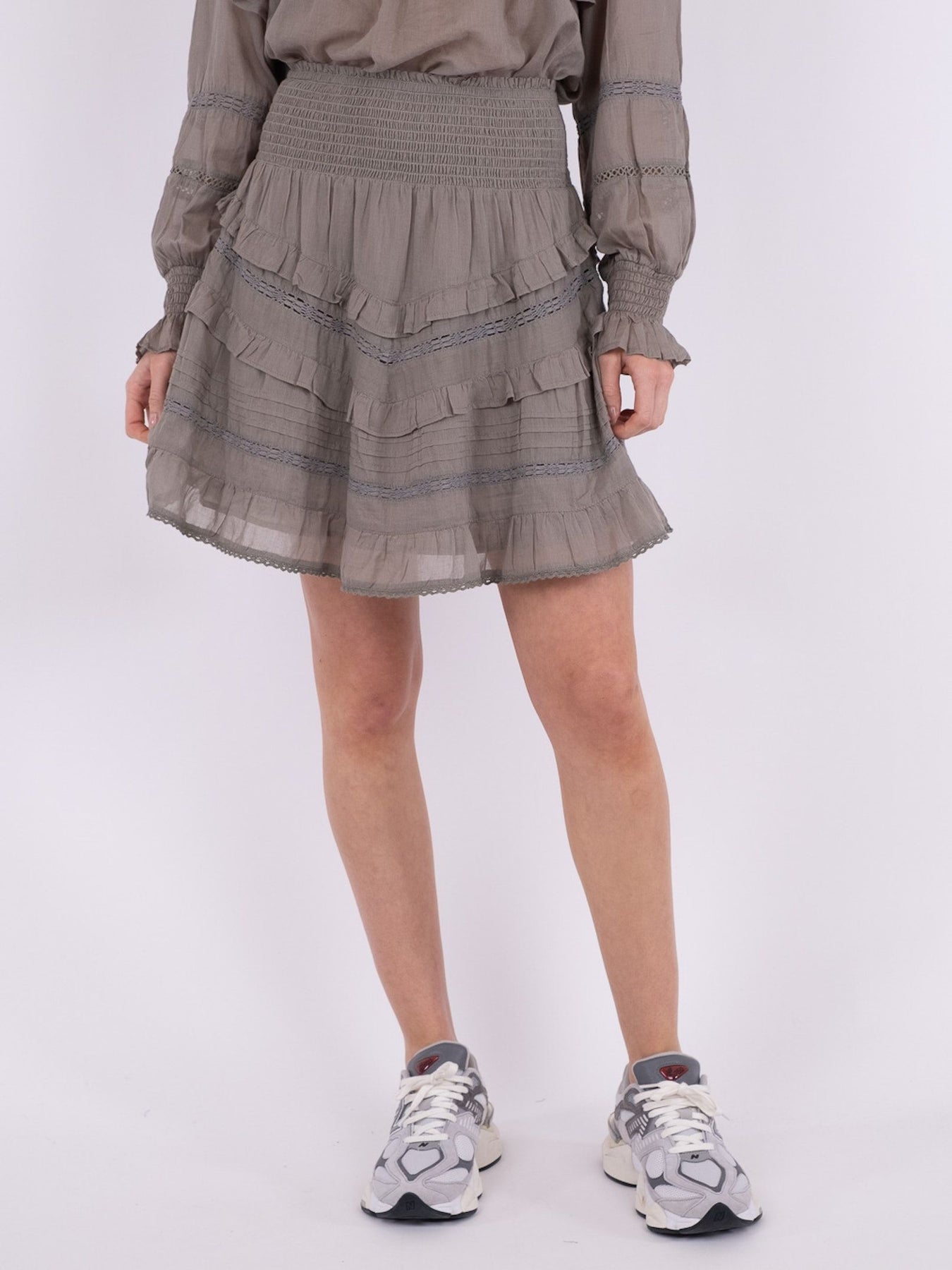Donna S Voile Skirt - Smoke Green
