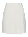 Helmine Check Boucle Skirt - Off White